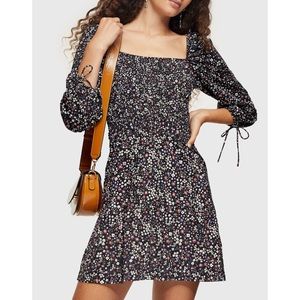 Topshop Smocked Floral Print Minidress!